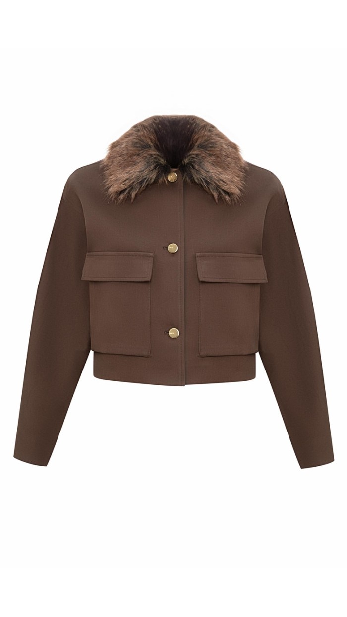 Queen Ceket Kahverengi