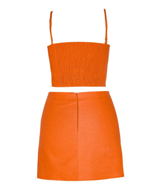 Oralia Fleur Set in Tangerine