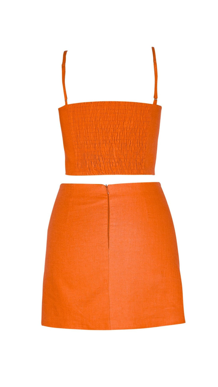 Oralia Fleur Set in Tangerine