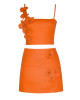 Oralia Fleur Set in Tangerine