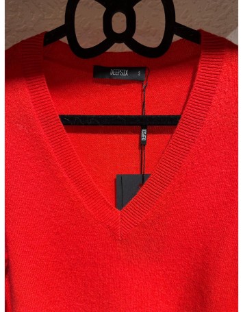 Deepsix Kırmızı Kaşmir Kazak