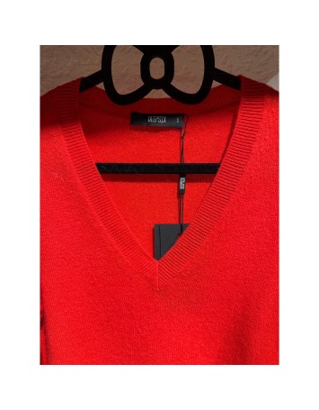 Deepsix Kırmızı Kaşmir Kazak