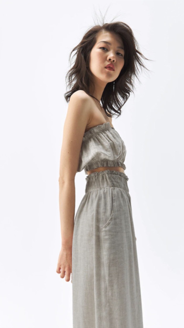 Gri Keten Crop Top Gri Keten Crop Top