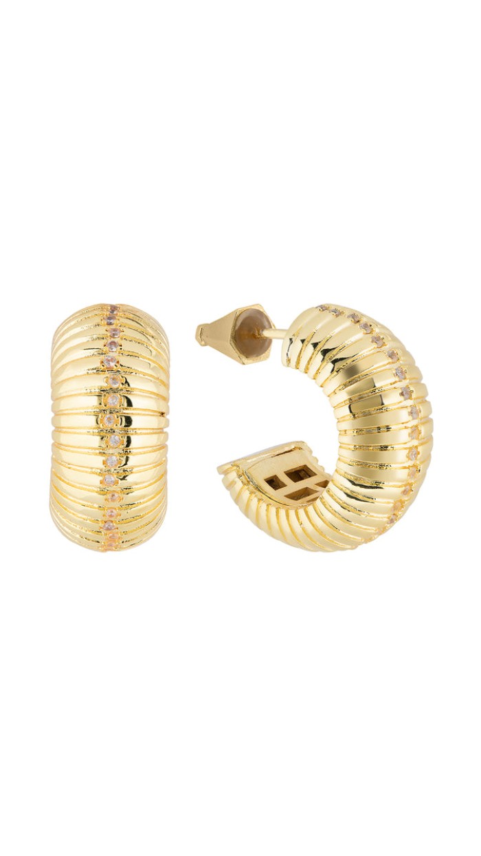 Lyra Glam Gold Earrings