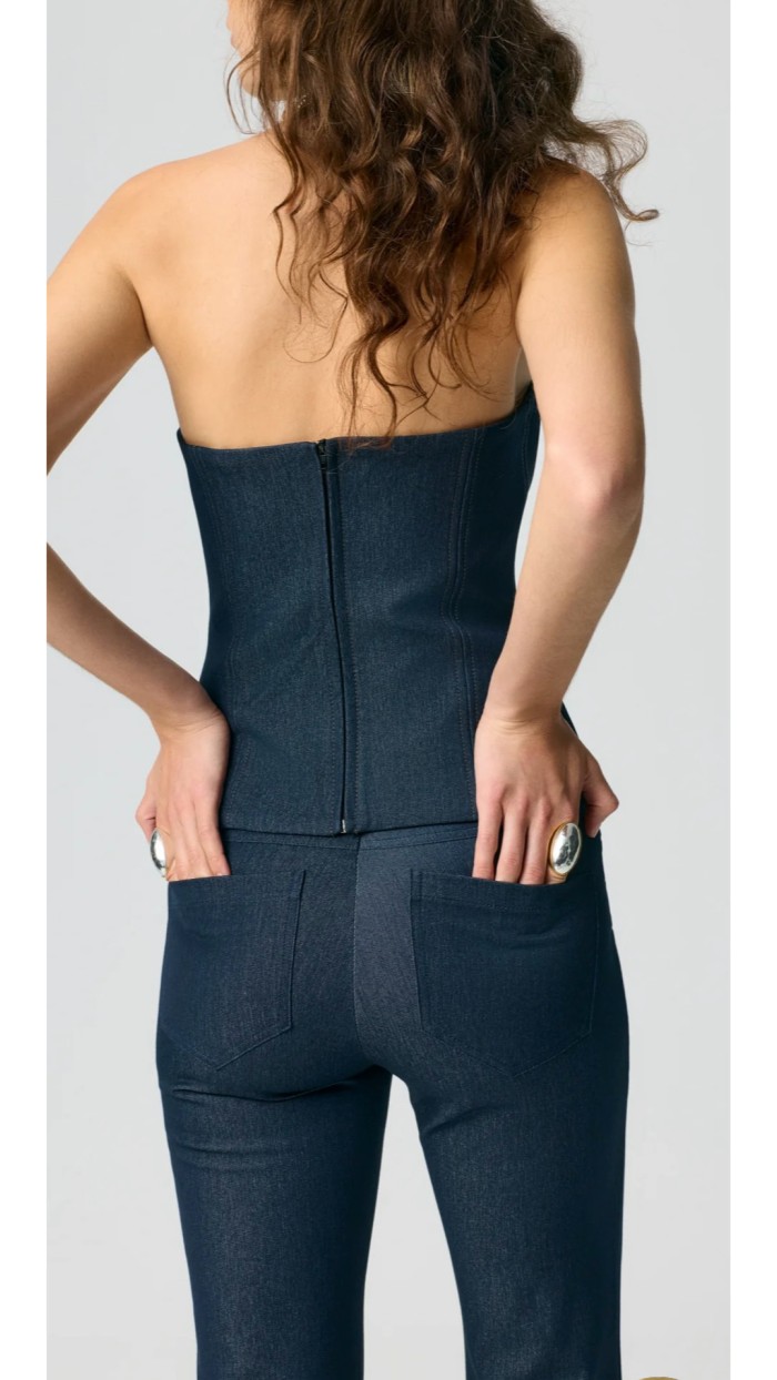 Lora Corset Top Lacivert Lora Corset Top Lacivert