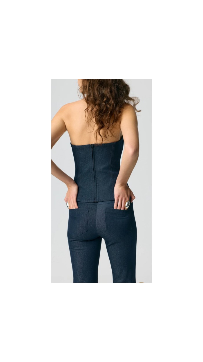 Lora Corset Top Lacivert 