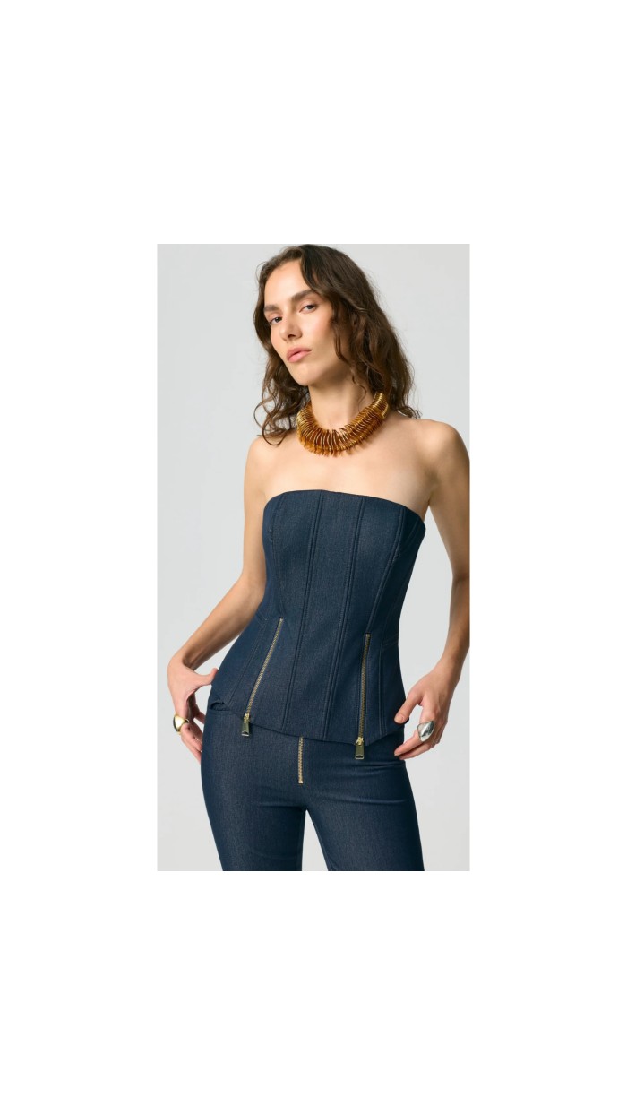 Lora Corset Top Lacivert 