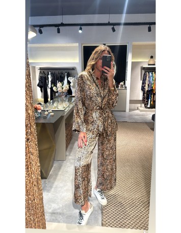 Leopar Desenli İkili Takım