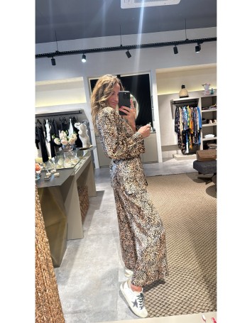 Leopar Desenli İkili Takım