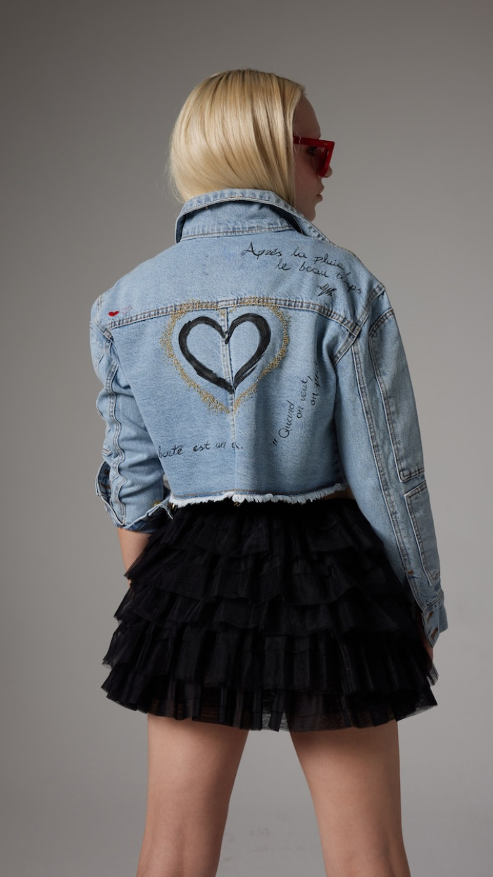 Love Denim Ceket – Mavi