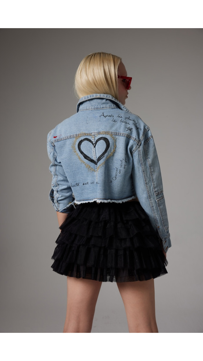 Love Denim Ceket – Mavi