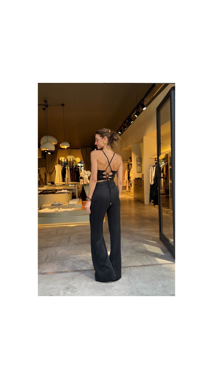 Lovesol Black Tulip Crop Top