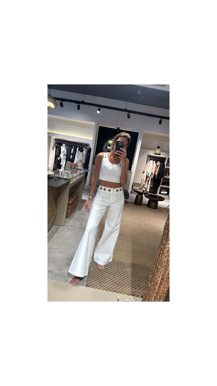 Veal Eye White Pantolon