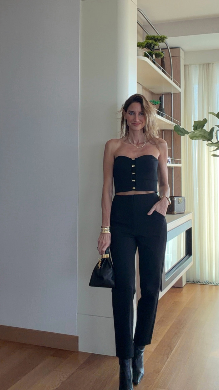 Elia Black Crop Top