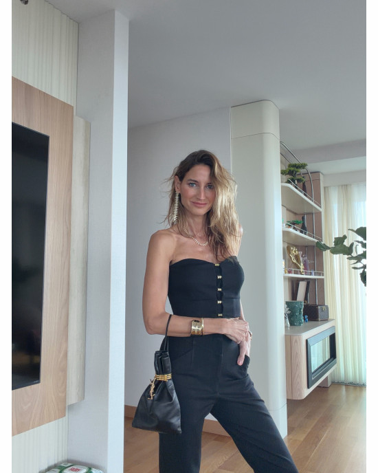 Elia Black Crop Top