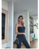 Elia Black Crop Top