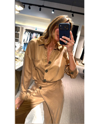 Lovesol Çıtçıt Detaylı Oversize Gömlek