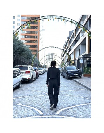 BLACK STRIKE PALAZZO PANTOLON