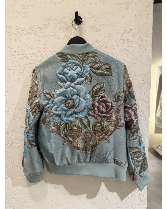 Bocuk Detaylı Mavi Bomber Bocuk Detaylı Mavi Bomber