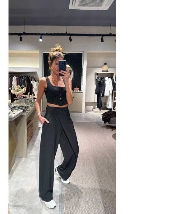 Lovesol Siyah Şalvar Pantolon