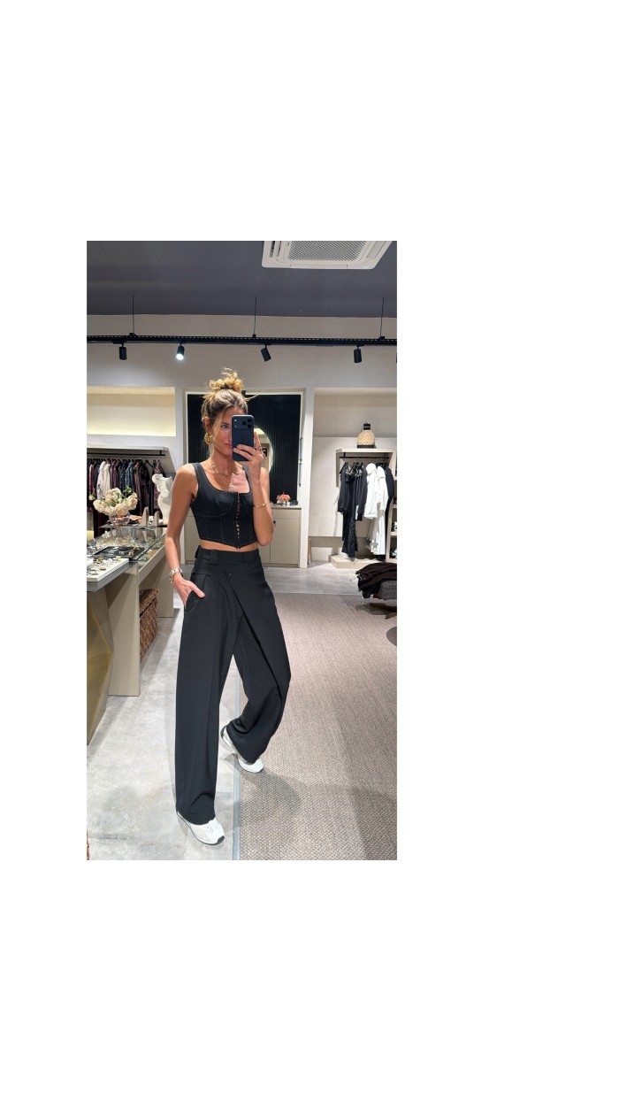 Lovesol Siyah Şalvar Pantolon