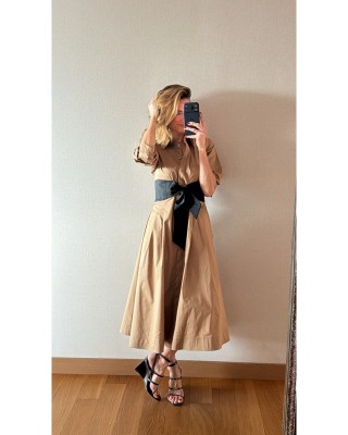 Lovesol Camel Gömlek Elbise