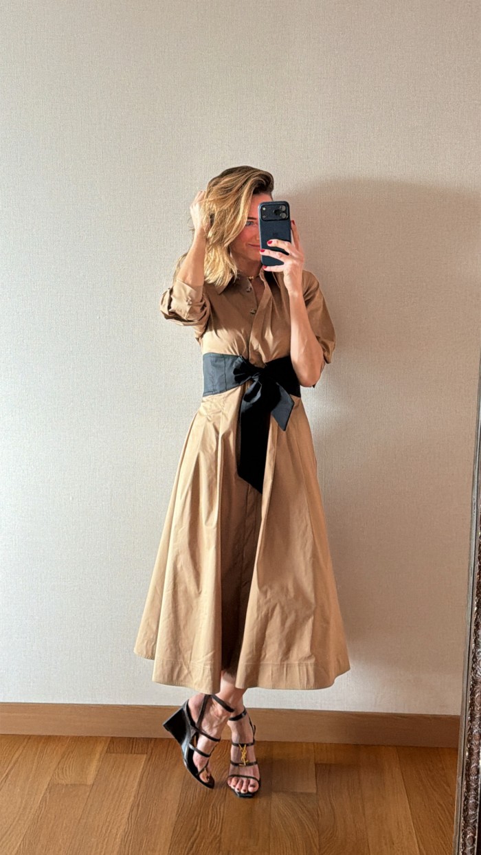 Lovesol Camel Gömlek Elbise