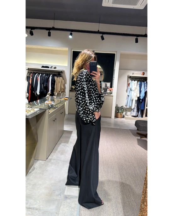 Lovesol Siyah Puantiyeli Gömlek