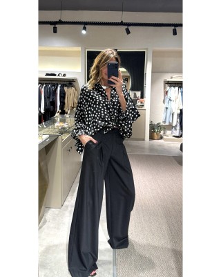 Lovesol Siyah Puantiyeli Gömlek