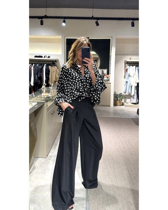 Lovesol Siyah Puantiyeli Gömlek