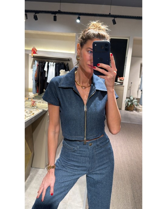 Lovesol Jean Zipper Bluz Lovesol Jean Zipper Bluz