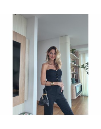 Elia Black Crop Top
