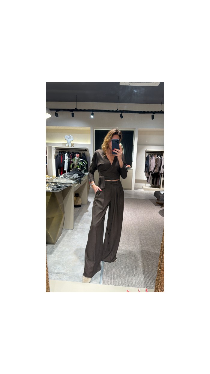 Lovesol Kahve Kaşe Kruvaze Üst 