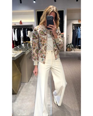 Boncuk İşlemeli Bomber Ceket 