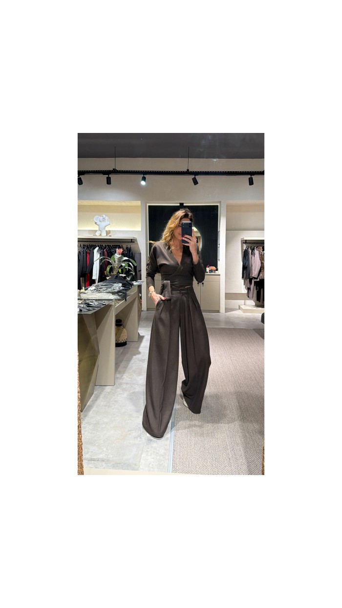 Lovesol Kahve Kaşe Kruvaze Üst Lovesol Kahve Kaşe Kruvaze Üst