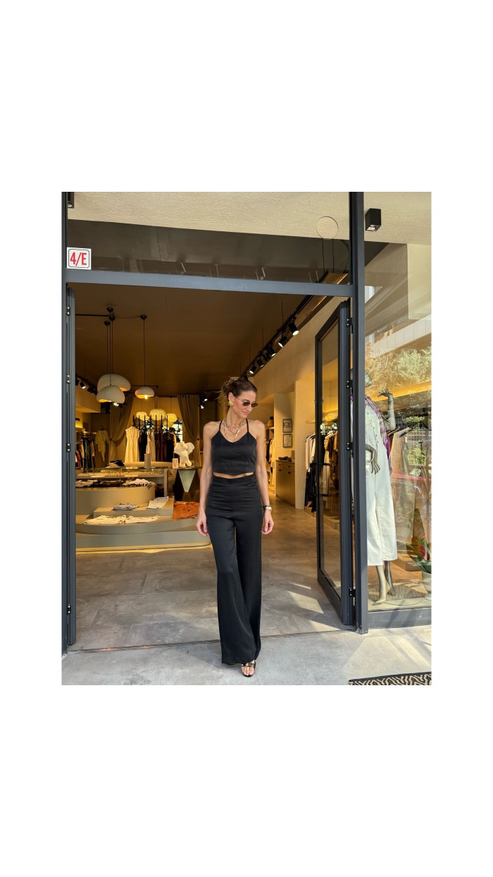 Lovesol Black Tulip Crop Top