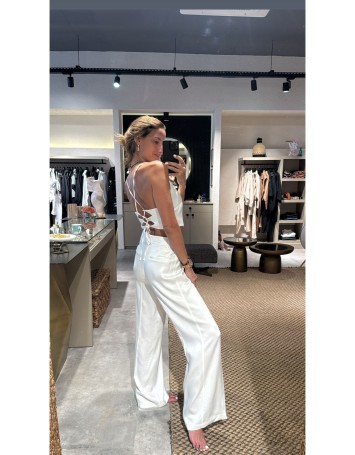 Tulip Ecru Cupro Pantolon 