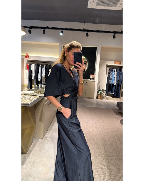 Lovesol Navy Pileli Pantolon