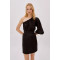 Florence Black Linen One Sleeve Mini Dress