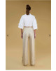 Leona Front Tie Detail Linen Shirt