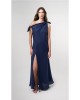 Valeria Navy Off Shoulder Maxi Linen Dress Valeria Navy Off Shoulder Maxi Linen Dress