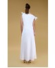 Valeria White Off Shoulder Maxi Linen Dress