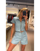 Lovesol Blue Jean Zipper Bluz Lovesol Blue Jean Zipper Bluz