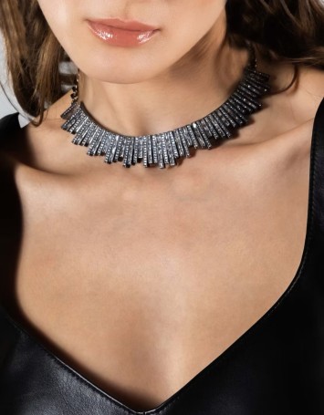 Talis Silver Cuff Necklace