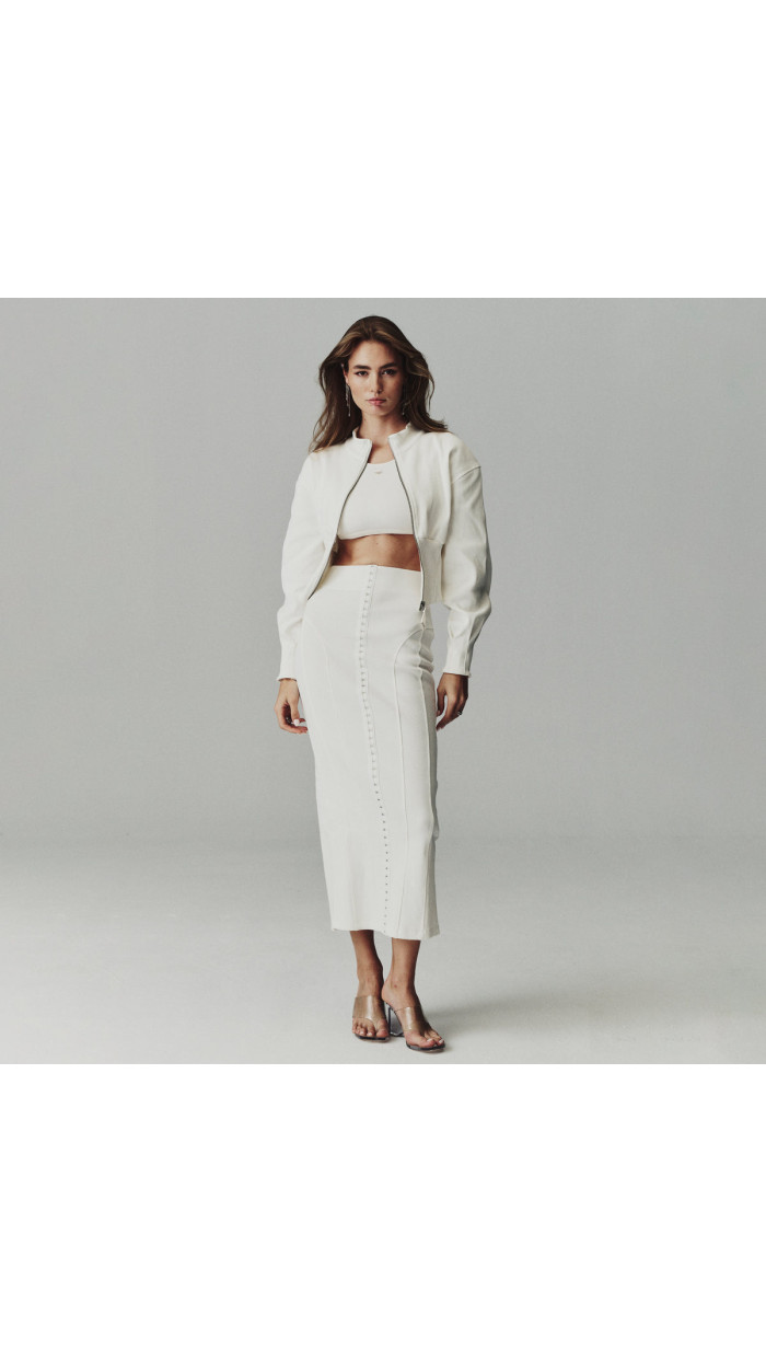 Ziba Maxi Skirt Beyaz