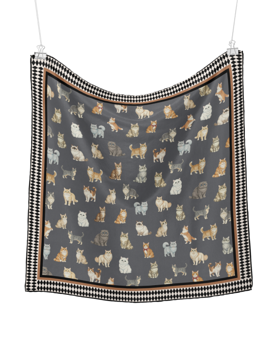 Kitty İpek Eşarp - 110x110 cm