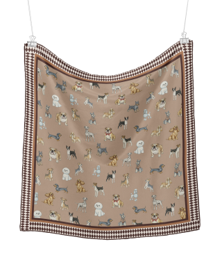 Puppy İpek Eşarp - 110x110 cm