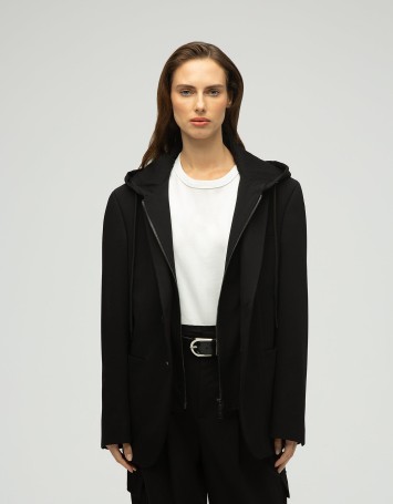 Eran Çıkarılabilir Kapüşonlu Oversize Blazer