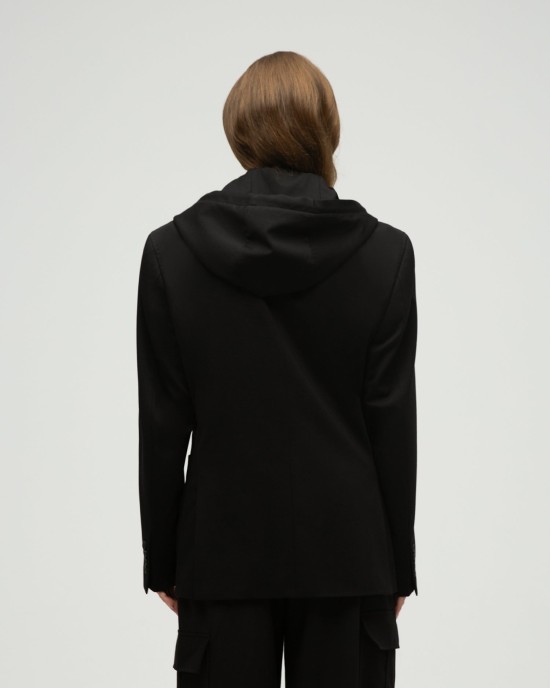 Eran Çıkarılabilir Kapüşonlu Oversize Blazer Eran Çıkarılabilir Kapüşonlu Oversize Blazer