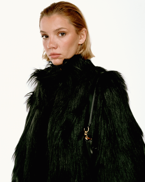 Midnight Yarasa Kollu Vegan Kürk